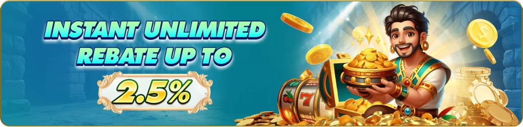 666JILI instant unlimited rebate promotion banner with automatic cashback rewards for active players