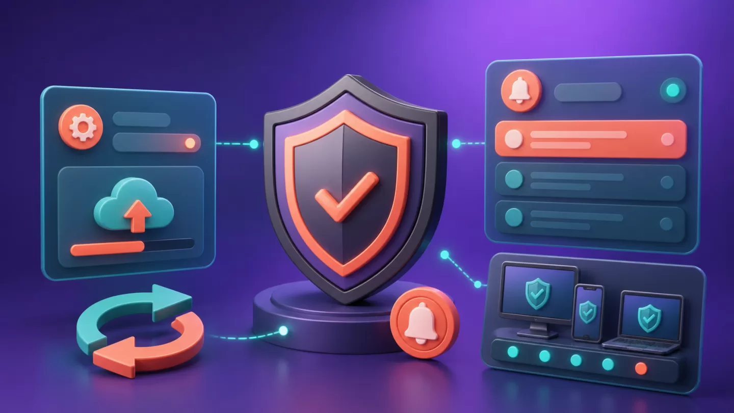 666jili account safety update with shield devices and status panels — media 408